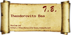 Theodorovits Bea névjegykártya